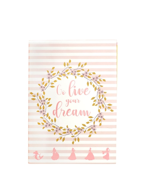 

Doodle Pink & White Disney Princess Silhouette Printed Journal Notebook