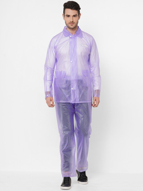 

Zeel Men Lavender Solid Rain Suit