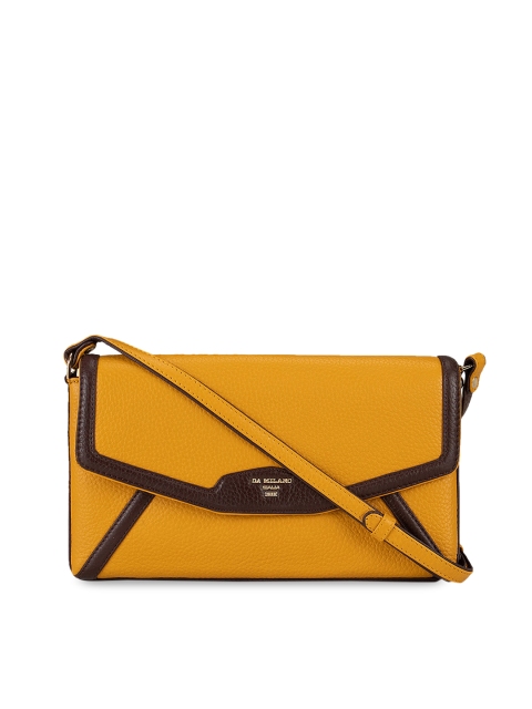 

Da Milano Yellow Solid Sling Bag