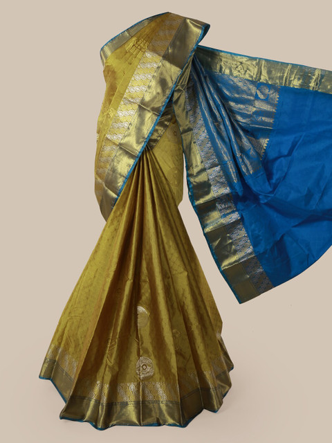 

Pothys Olive Green Woven Design Pure Silk Saree