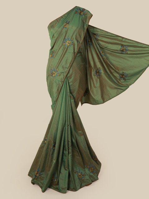 

Pothys Green & Blue Art Silk Embroidered Saree