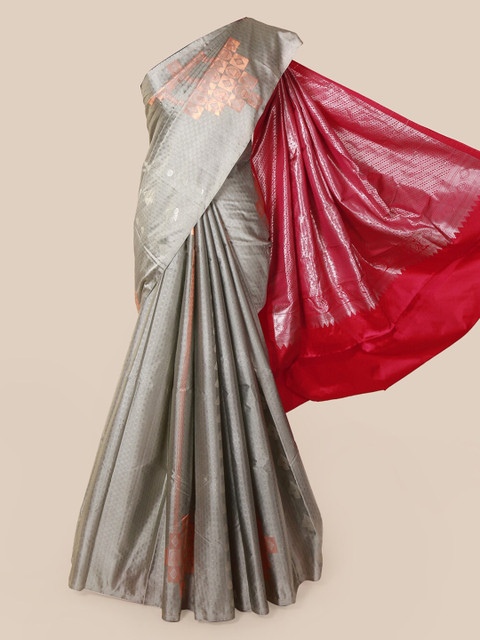 

Pothys Grey Woven Design Pure Silk Saree