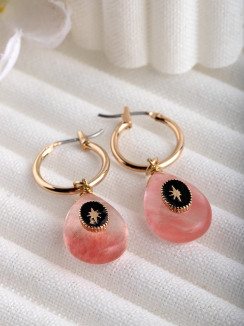 

CRZ Gold-Toned Contemporary Hoop Earrings