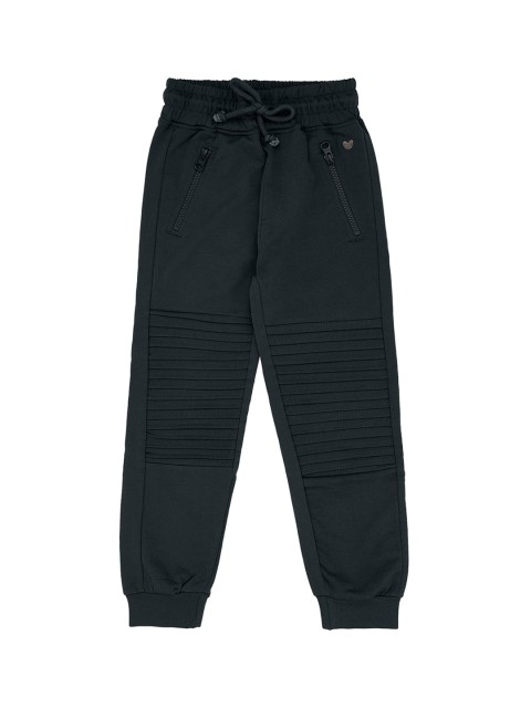 

Ed-a-Mamma Boys Black Solid Cotton Slim-Fit Joggers