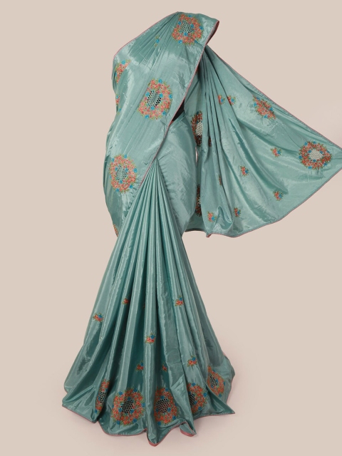 

Pothys Green Embroidered Art Silk Saree