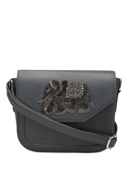 

Clotche Grey Embellished Sling Bag