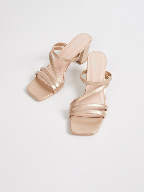 

Ginger by Lifestyle Women Gold-Toned Solid Sandals