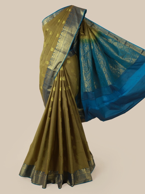 

Pothys Olive Green Woven Design Pure Silk Saree
