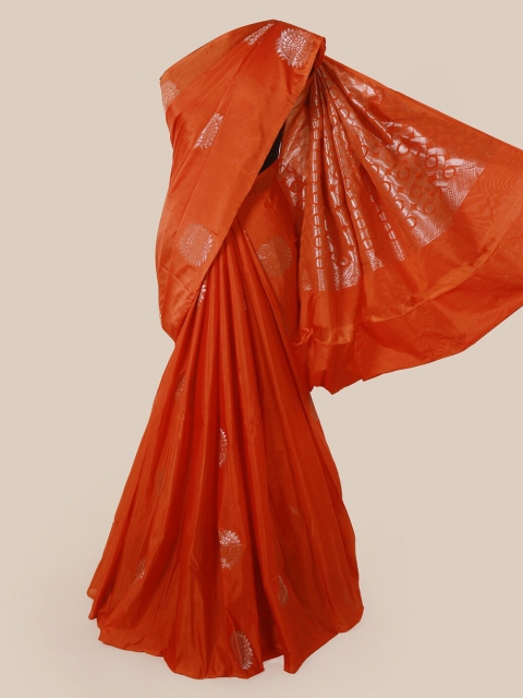 

Pothys Rust Orange Woven Design Silk Cotton Saree