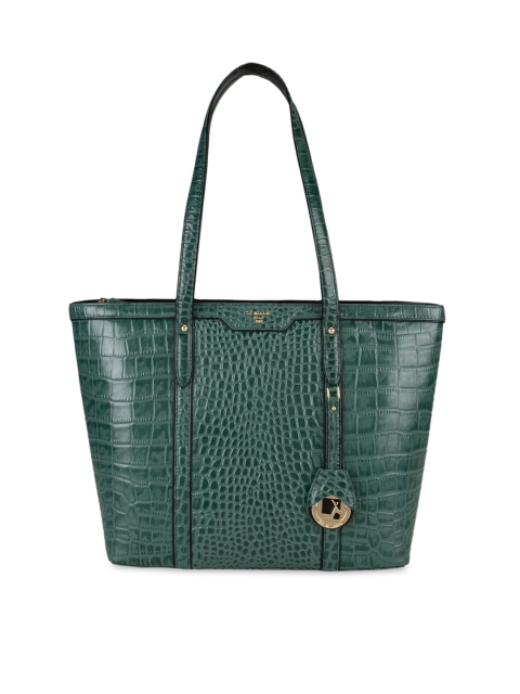 

Da Milano Green Textured Shoulder Bag