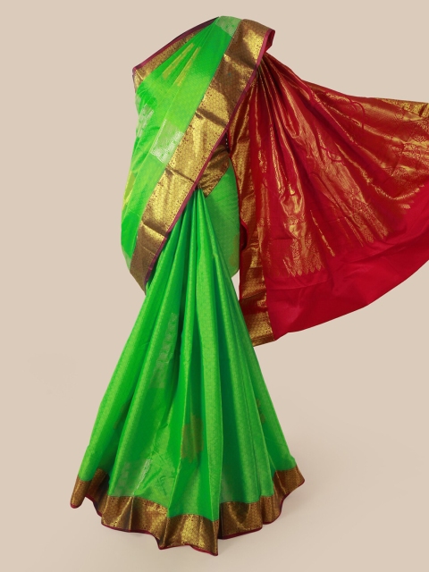 

Pothys Green Woven Design Pure Silk Saree