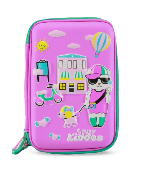 

Smily Kiddos Kids Purple Printed Hardtop Triple Up Pencil Case