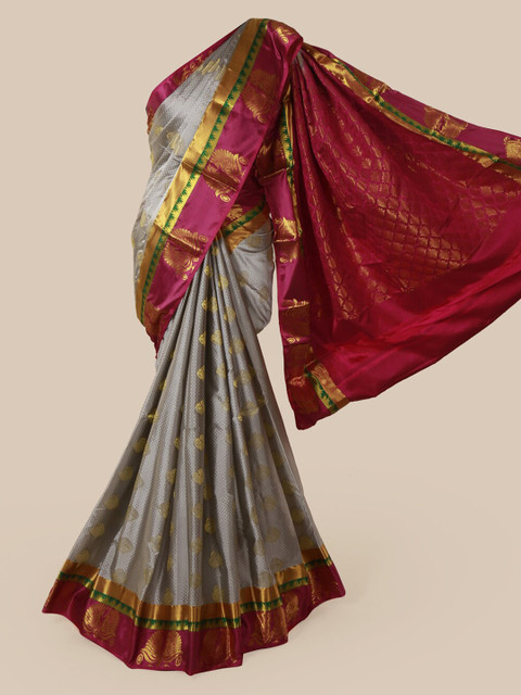 

Pothys Grey Woven Design Pure Silk Saree
