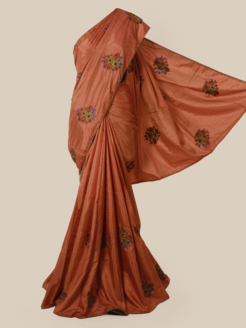 

Pothys Brown Embroidered Art Silk Saree