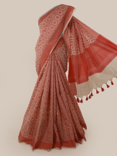 

Pothys Cream-Coloured Woven Design Supernet Saree