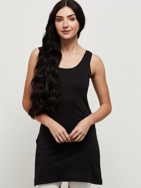 

max Women Black Solid Cotton Camisoles