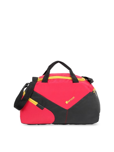 

Impulse Unisex Red & Black Colourblocked Sports Duffel Bag