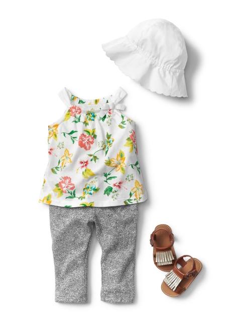 

GAP Girls White Printed Bodysuit