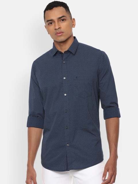 

Van Heusen Sport Men Navy Blue Slim Fit Printed Cotton Casual Shirt