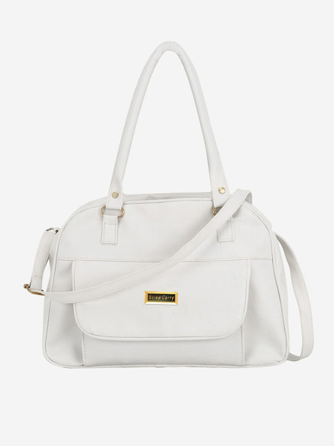 

Stropcarry White Solid Shoulder Bag