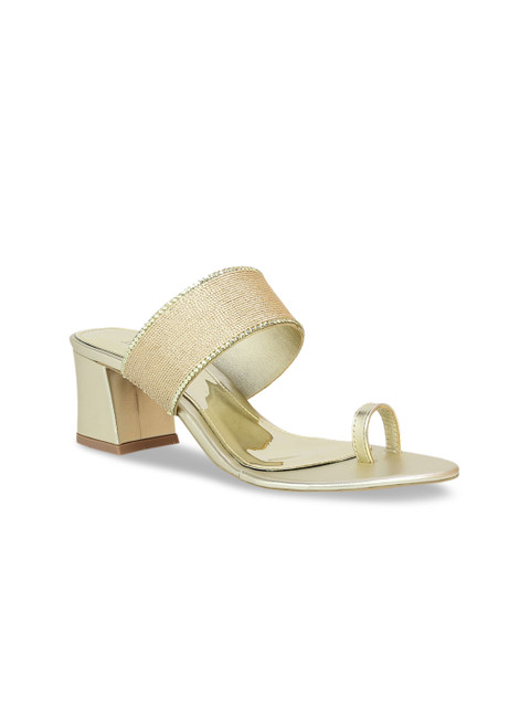 

Inc 5 Women Gold-Toned Solid Sandals