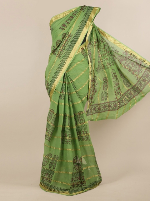 

Pothys Green Printed Pure Cotton Saree