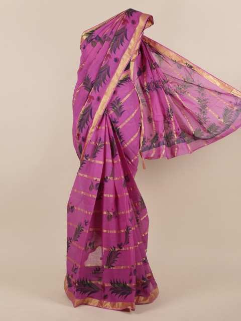 

Pothys Violet Printed Pure Cotton Saree