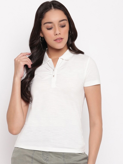 

Miss Grace Off White Pure Cotton Regular Top