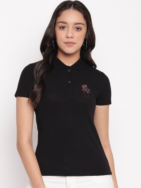 

Miss Grace Black Pure Cotton Regular Top