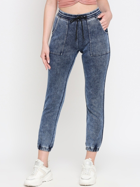 

inocenCia Women Navy Blue Regular Fit Faded Joggers