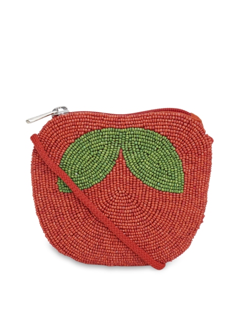

Diwaah Red & Green Embellished Sling Bag