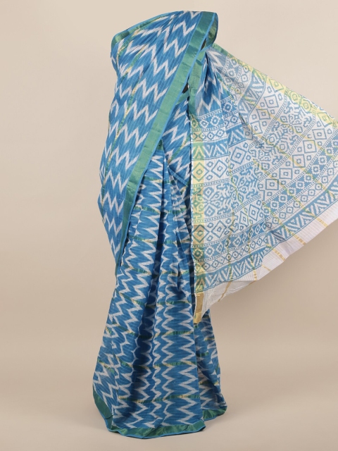

Pothys Blue Printed Pure Cotton Saree