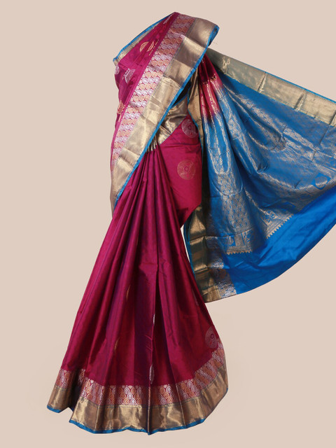 

Pothys Violet Woven Design Pure Silk Saree