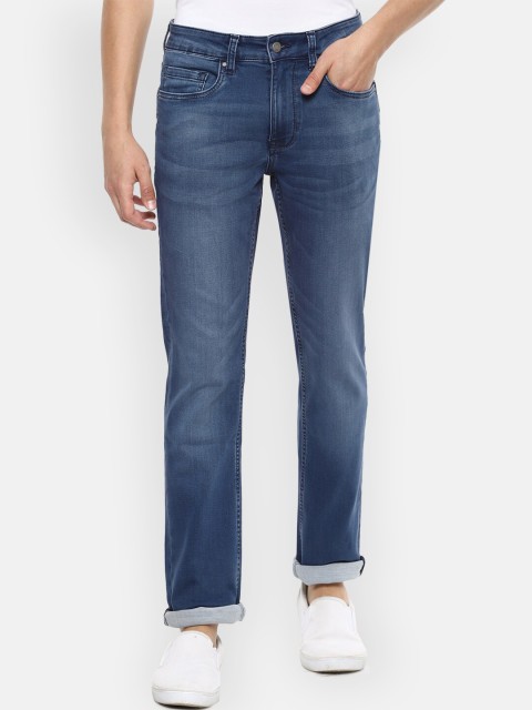 

Louis Philippe Jeans Men Blue Slim Fit Mid-Rise Clean Look Pure Cotton Jeans