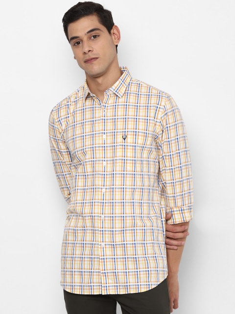 

Allen Solly Men White & Multicoloured Slim Fit Checked Casual Shirt