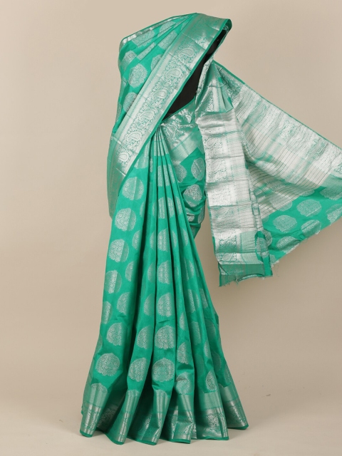 

Pothys Green Woven Design Jute Silk Saree