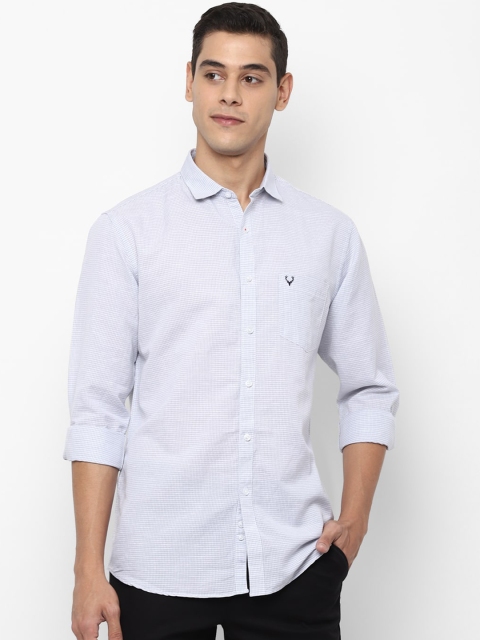

Allen Solly Men Grey & White Slim Fit Checked Casual Shirt
