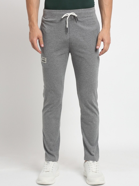 

NEUDIS Men Grey Melange Solid Structured Slim-Fit Track Pants