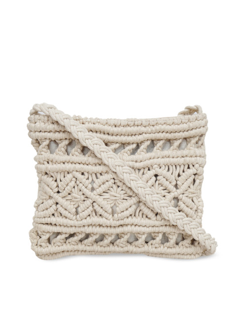 

Diwaah Off-White Self Design Sling Bag