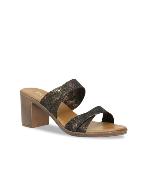 

Inc 5 Women Gold-Toned Printed Sandals