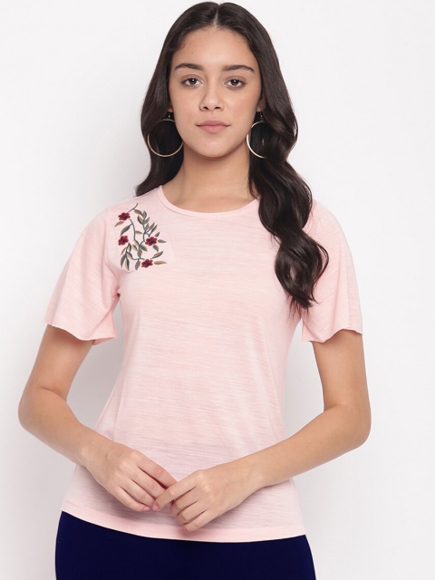 

Miss Grace Pink Pure Cotton Regular Top