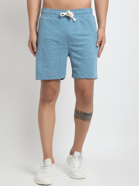 

Club York Men Blue Solid Regular Fit Regular Shorts