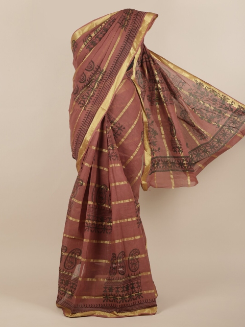 

Pothys Brown Printed Pure Cotton Saree