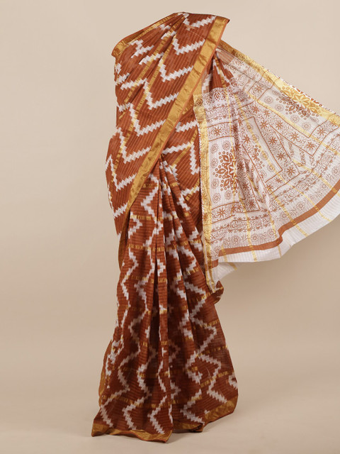 

Pothys Brown Printed Pure Cotton Saree