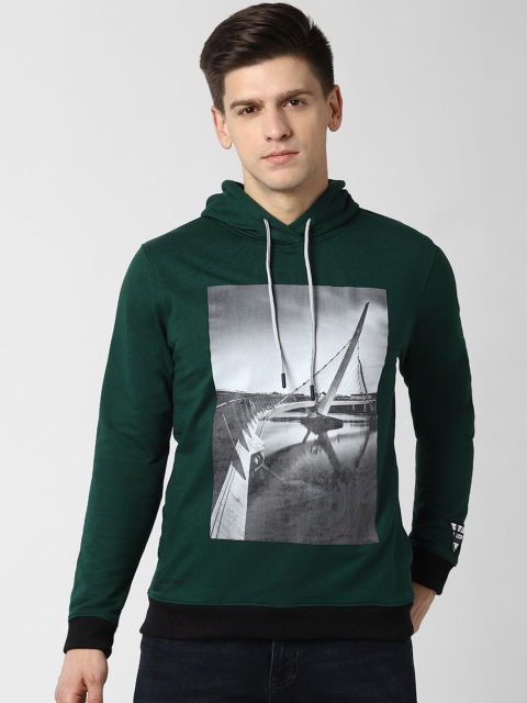 

Peter England Casuals Men Green Printed Sweatshirt