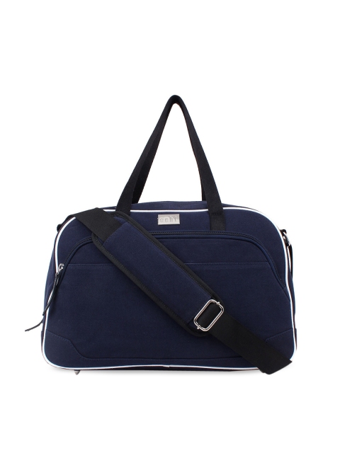 

echt Men Navy Blue Solid Duffel Bag