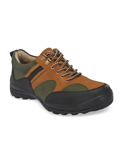 

El Paso Men Tan & Green Colourblocked Trekking Shoes