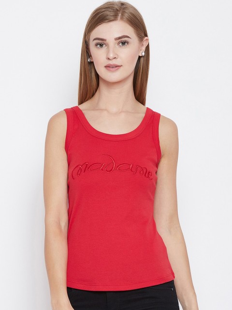 

Madame Red Tank Solid Top