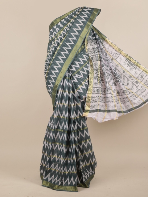 

Pothys Grey & White Pure Cotton Printed Saree