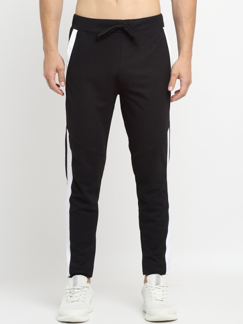 

NEUDIS Men Black Solid Structured Slim-Fit Track Pants
